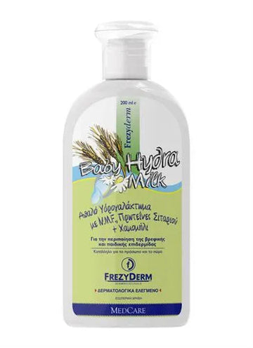 Frezyderm Baby Hydra Milk - Απαλό υγρό γαλάκτωμα για βρεφική και παιδική επιδερμίδα με χαμομήλι και πρωτεΐνες σιταριού